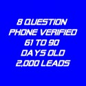 8 Question Phone Verified-61-90 Days Old-2000 Leads