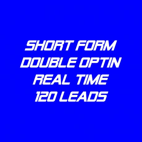 Short Form Double Optin-Real Time-120 Leads