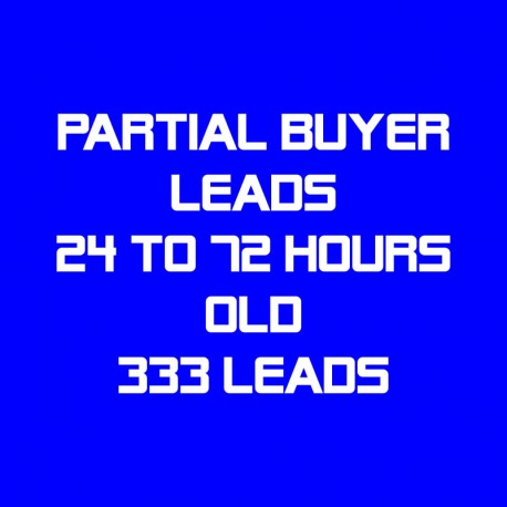 Partial Buyer Leads-24-72 Hours Old-333 Leads