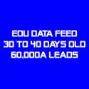 EDU Data Feed-30-40 Days Old-60K Leads