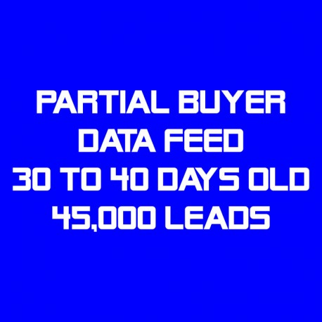 Partial Buyer Data Feed-30-40 Days Old-45K Leads