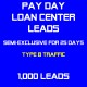 Payday Loan Center Leads Semi-Exclusive - Sold Twice