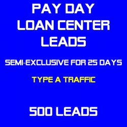 Payday Loan Center Leads Semi-Exclusive(Traffic A) - Sold Twice